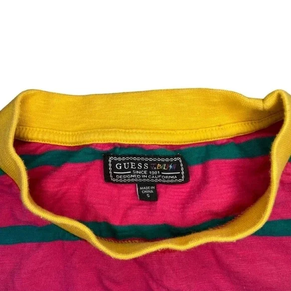 Guess X J Balvin T-Shirt | Stripe | Size Men’s S - Picture 5 of 7